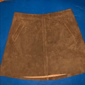 Orange/brown zip up skirt